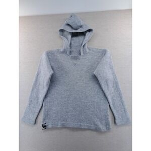 Paka The Hoodie XS Small Alpaca Soft Wool Sweater Light Gray
